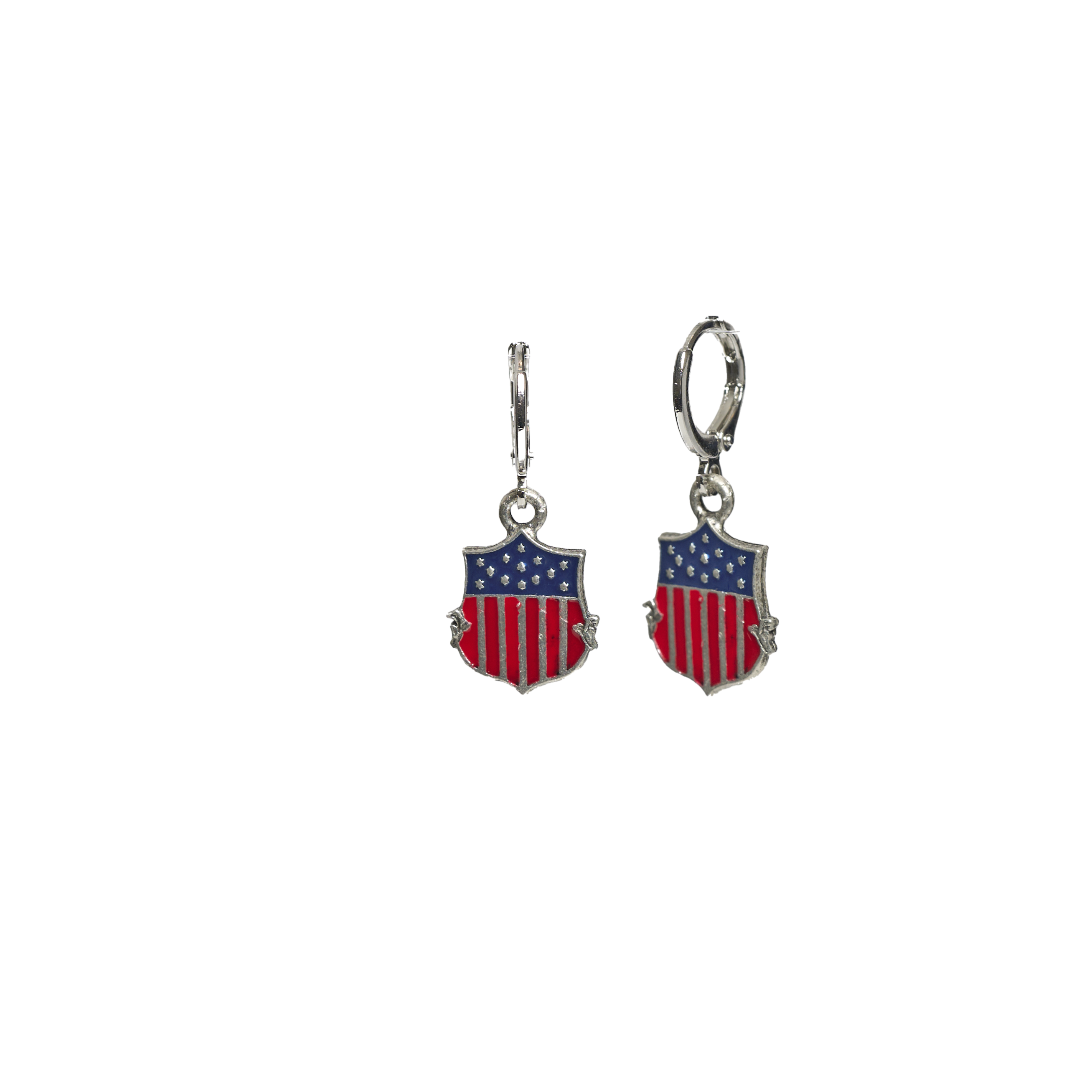 USA Flag with Shield Huggie Earring