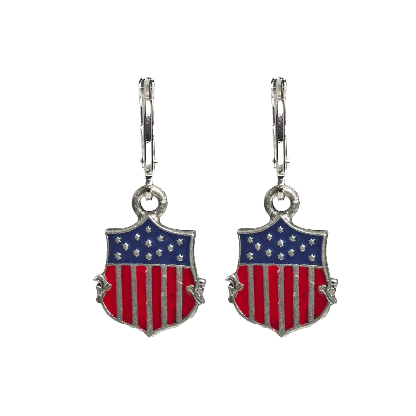 USA Flag with Shield Huggie Earring
