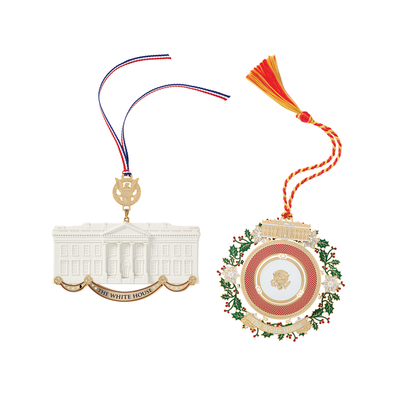 Official 2025 White House Christmas Ornament and Commemorative Ornament, Bundle