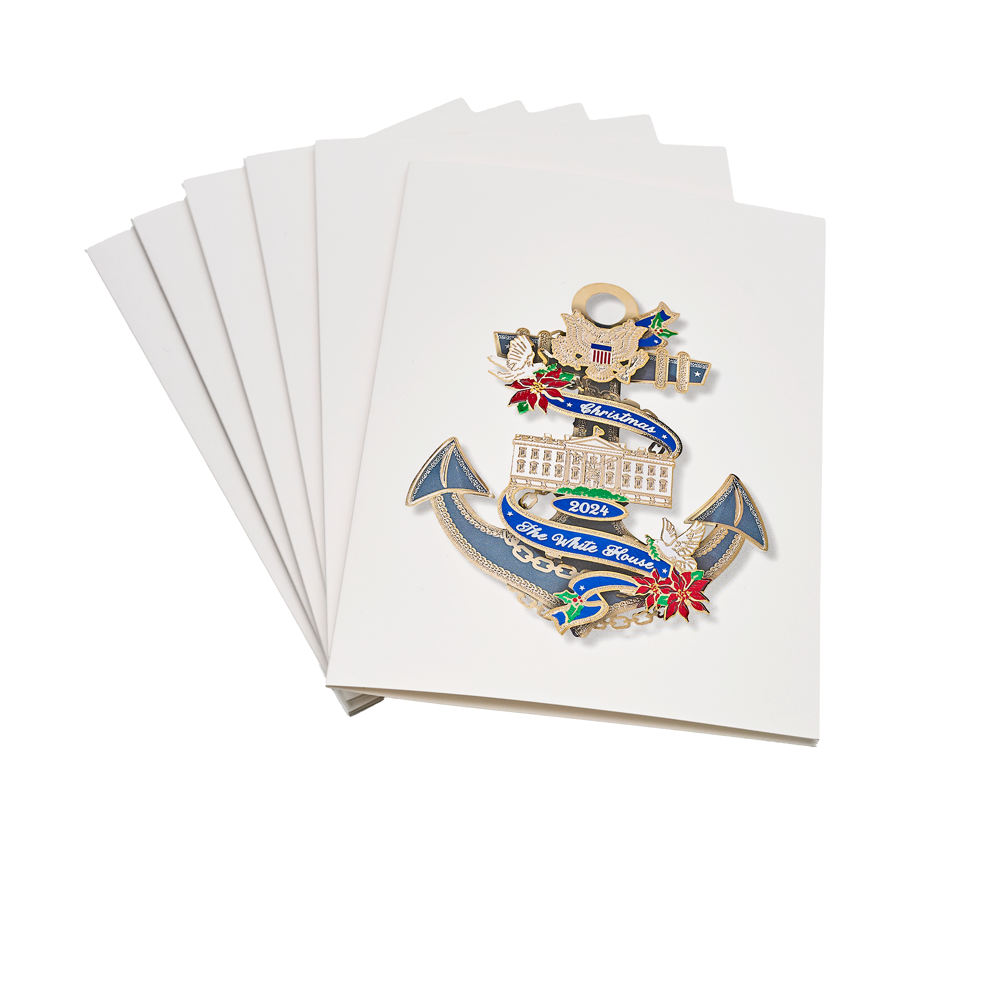 Official 2024 White House Christmas Ornament Anchor Card Set