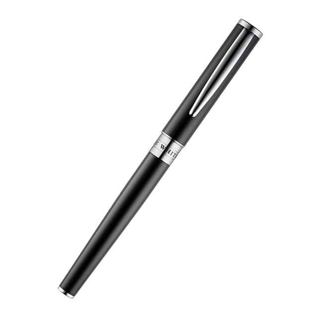 White House Slim Rollerball Pen with Chrome Accents