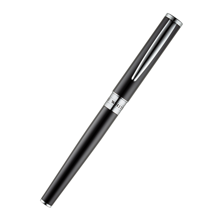 White House Slim Rollerball Pen with Chrome Accents