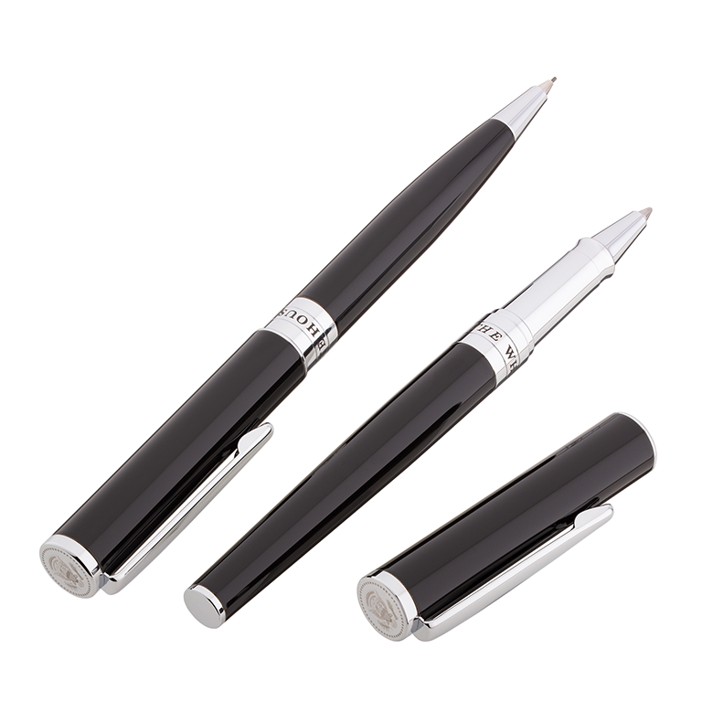 White House Slim Rollerball Pen and Mechanical Pencil Set
