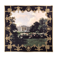 White House in Spring by John Ross Key Silk Scarf flat