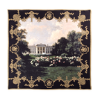 White House in Spring by John Ross Key Silk Scarf flat