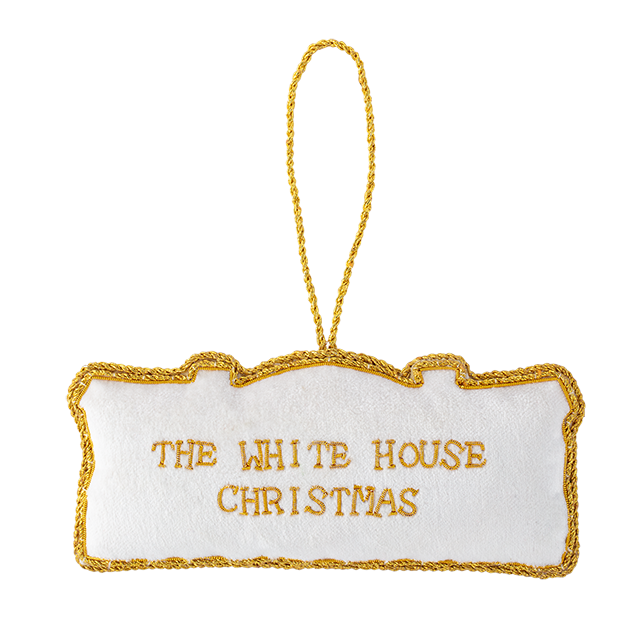 White House felt ornament back