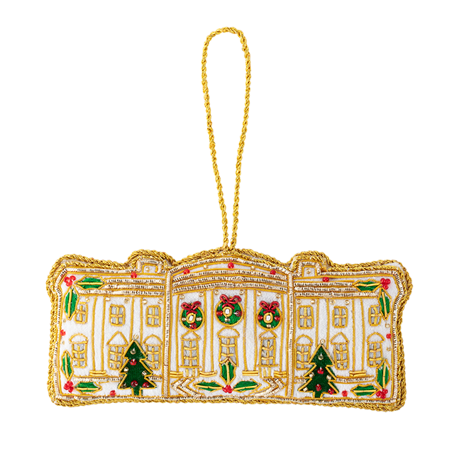 White House felt ornament front