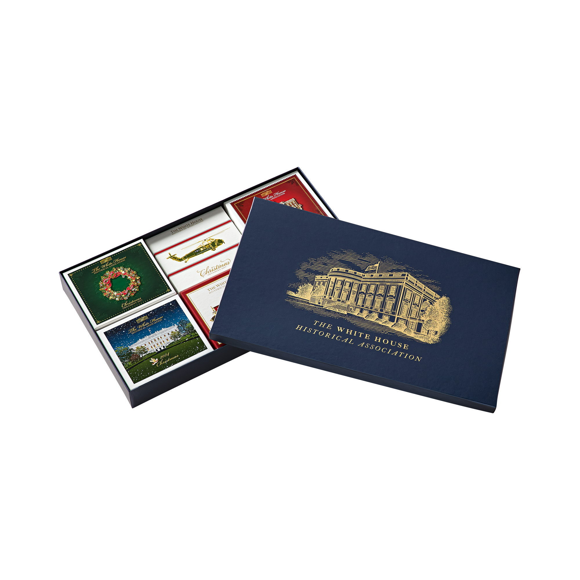 White House Historical Association Ornament Large Storage and Gift Box -  Set of 4 Boxes