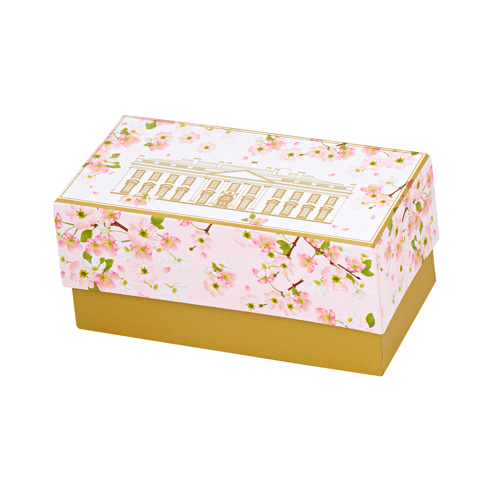 White House with Cherry Blossoms Vase