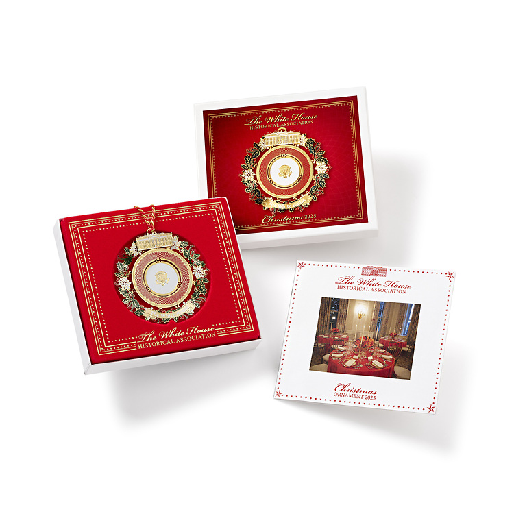Official 2025 White House Christmas Ornament – 5 Piece Bundle