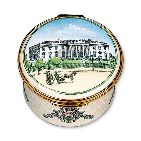 White House 1848 Enamel Box-Closed