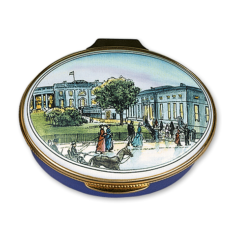 White House 1902 Enamel Box-Closed