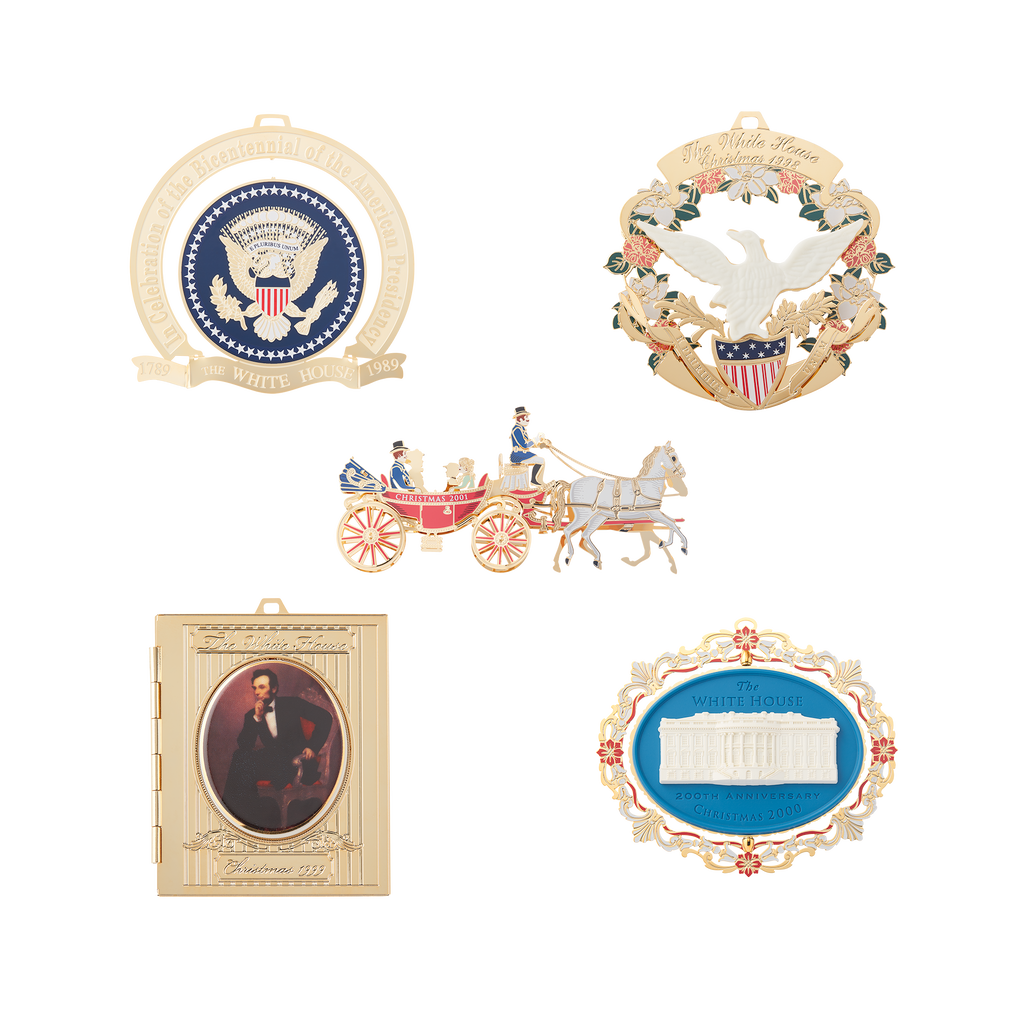 White House Christmas Ornament Set: 1989, 1998-2001