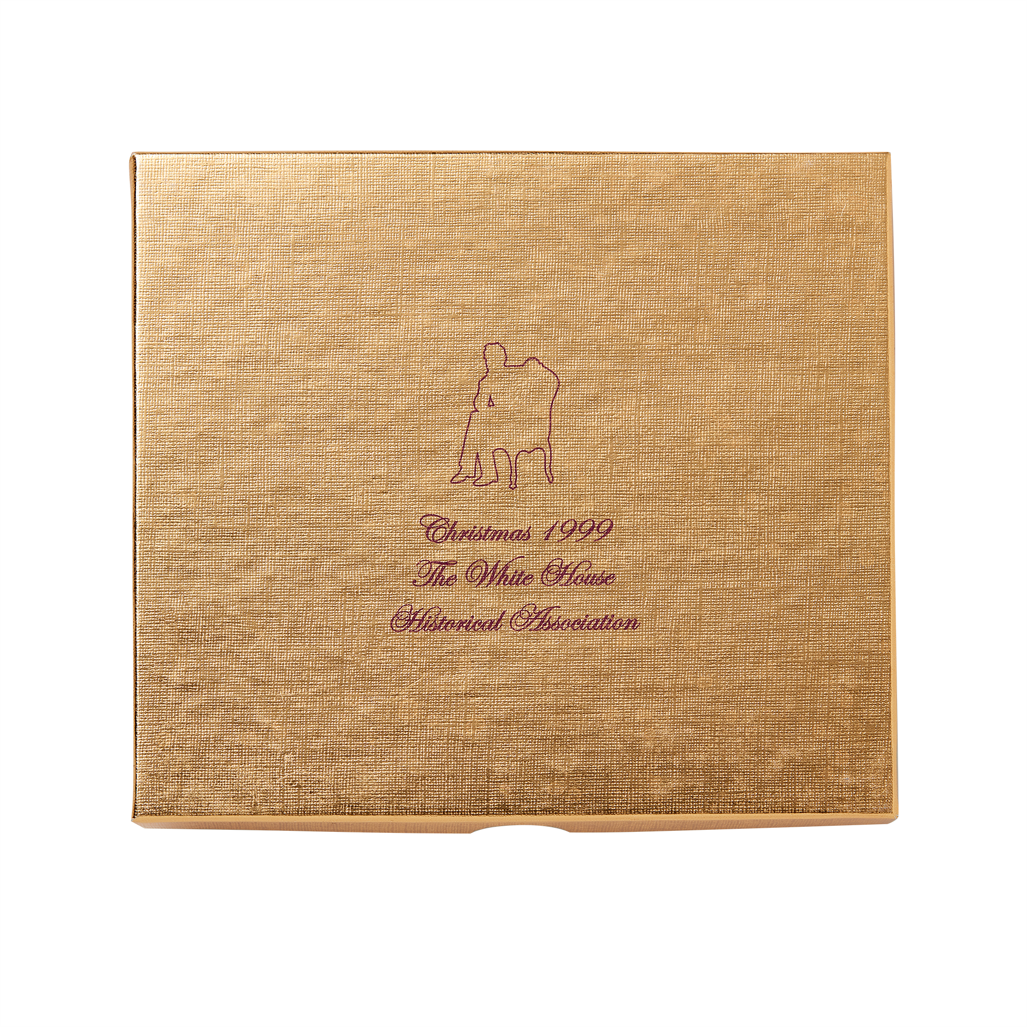 1999 White House Christmas Ornament, President Abraham Lincoln's Portrait-Front of Box