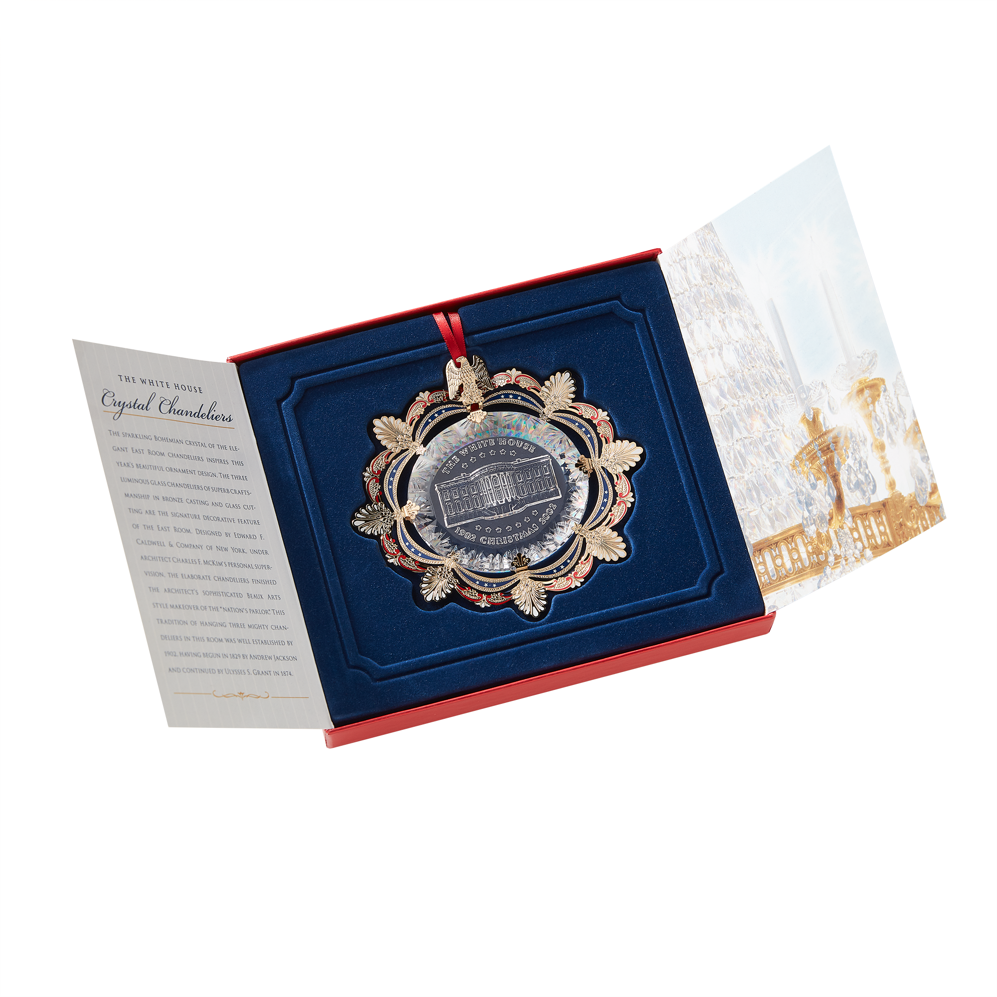 2002 White House Christmas Ornament, The East Room in 1902-In Box