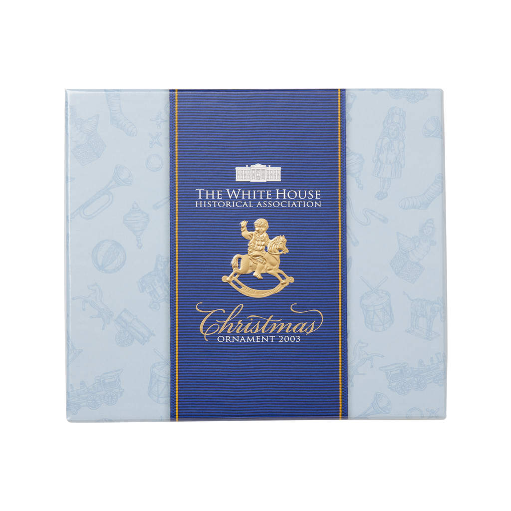 2003 White House Christmas Ornament, A Child's Rocking Horse-Box with Lid