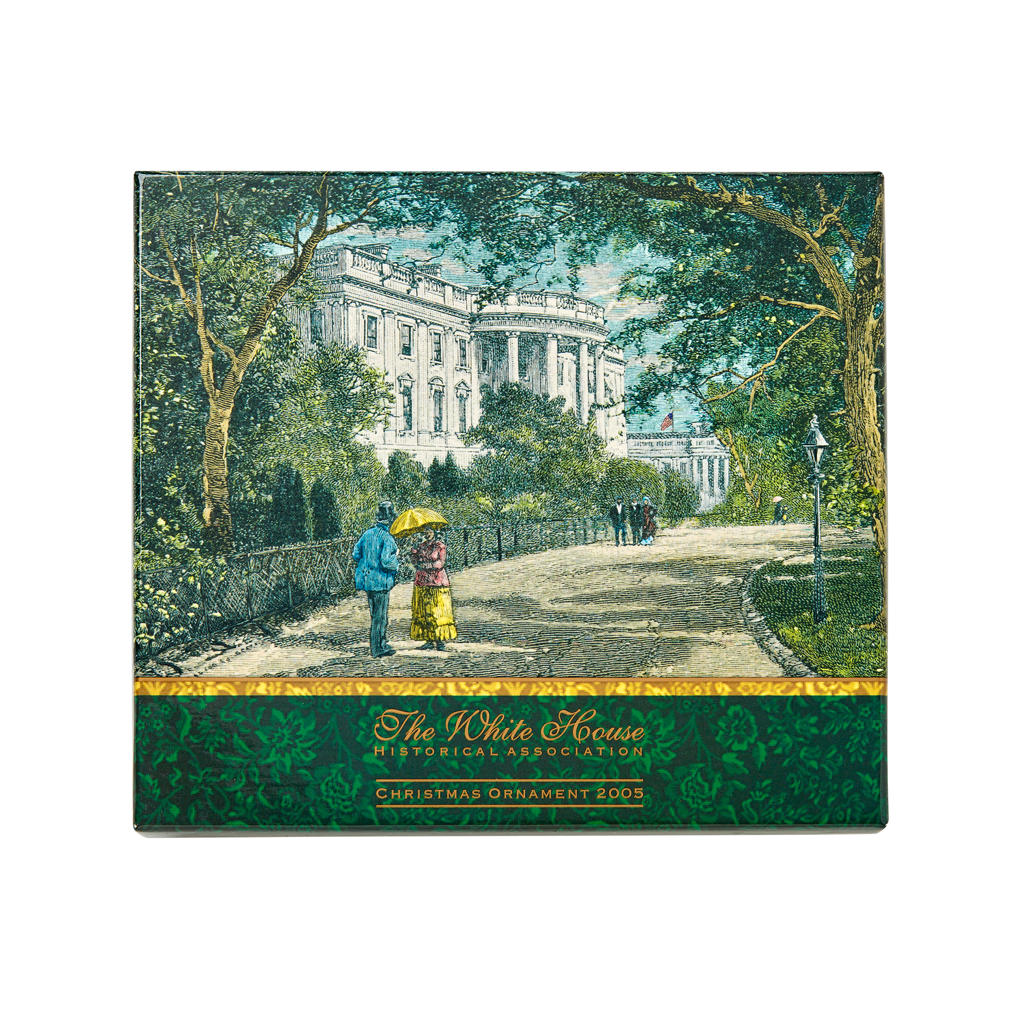 2005 White House Christmas Ornament, The South Facade-Box with Lid
