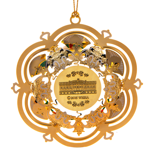 2005 White House Christmas Ornament, The South Facade-Back