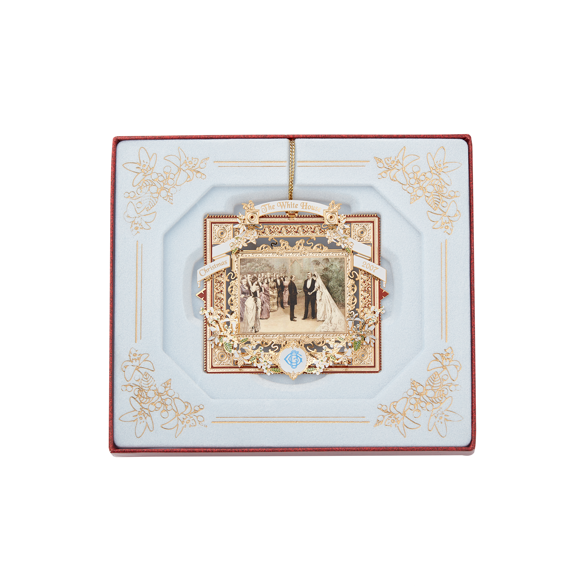 2007 White House Christmas Ornament, A President Marries in the White House-In Box
