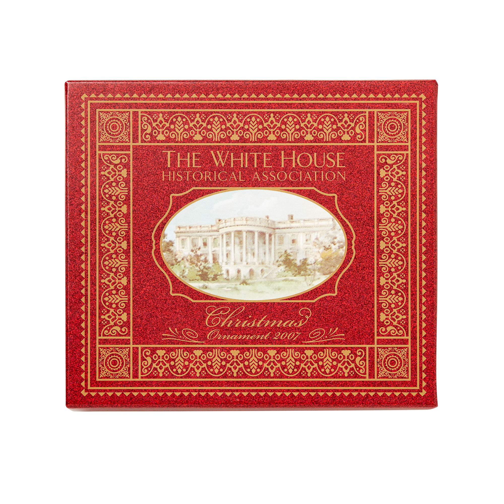 2007 White House Christmas Ornament, A President Marries in the White House-Box with Lid