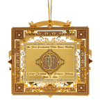 2007 White House Christmas Ornament, A President Marries in the White House-Back