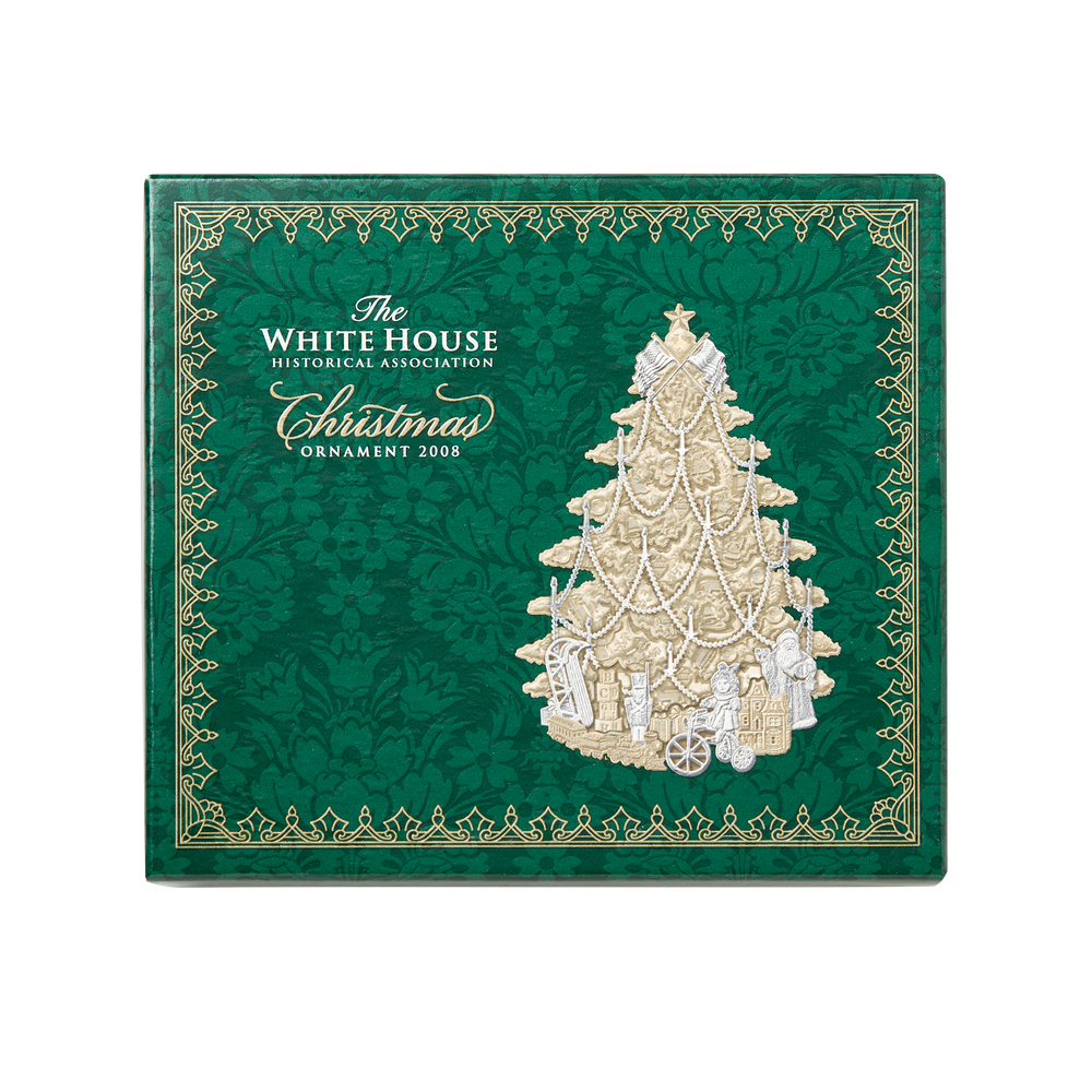 2008 White House Christmas Ornament, A Victorian Christmas Tree-Front of Box
