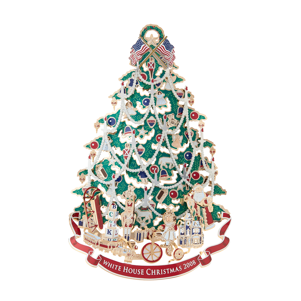 2008 White House Christmas Ornament, A Victorian Christmas Tree-Front Close Up View