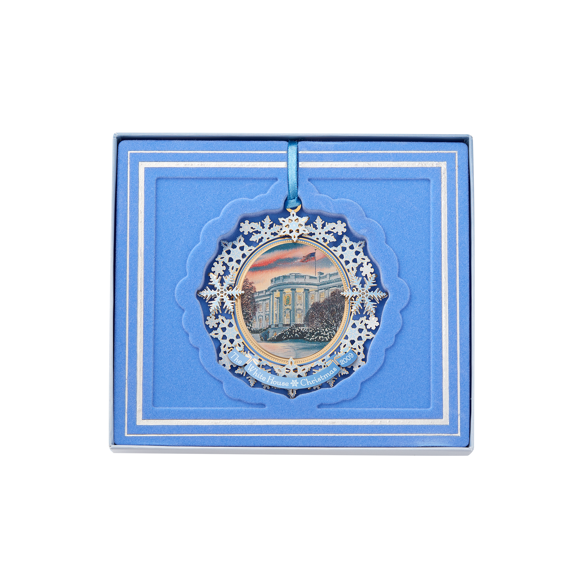 2009 White House Christmas Ornament, First Electric Christmas Lights-In Box