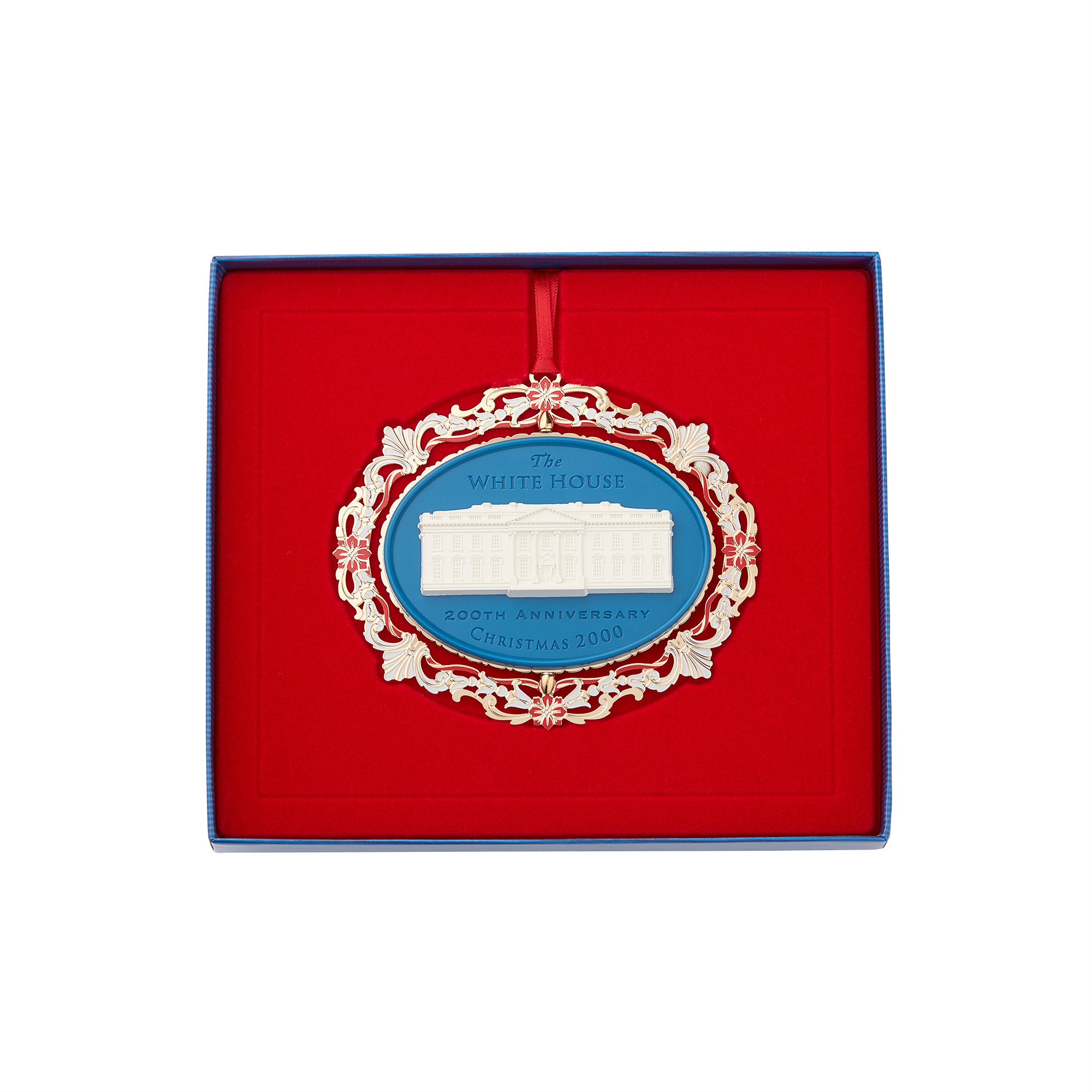 2000 White House Christmas Ornament, 200th Anniversary of the White House-In Box