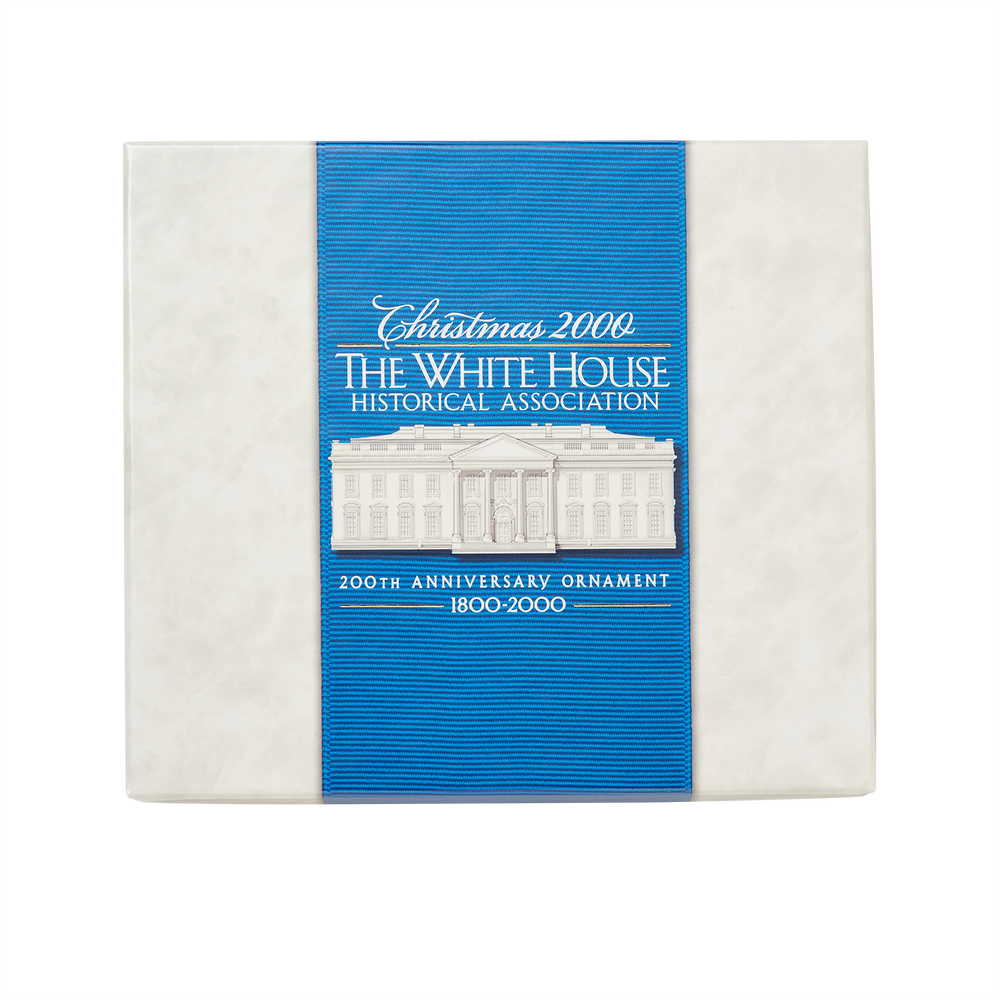 2000 White House Christmas Ornament, 200th Anniversary of the White House-Box with Lid