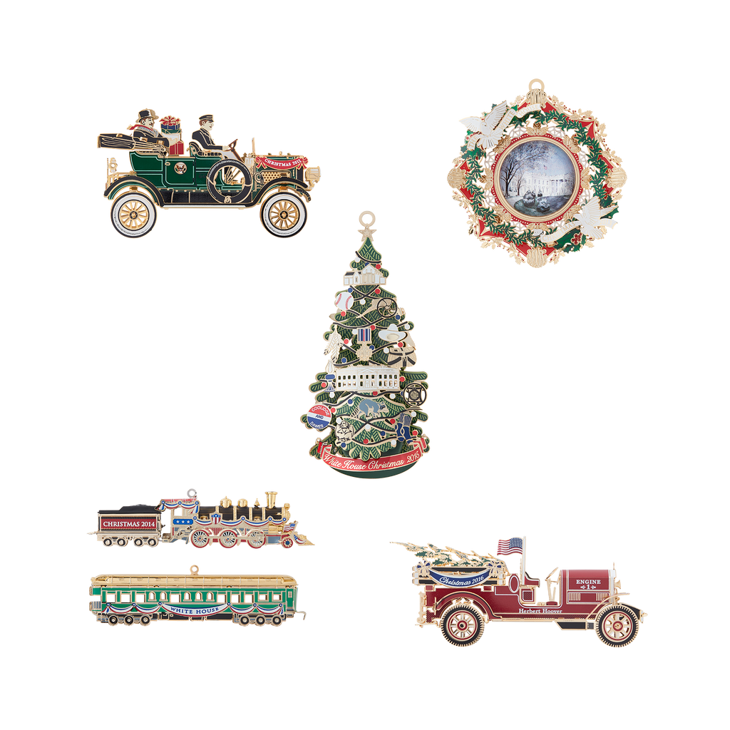 White House Christmas Ornament Set: 2012-2016