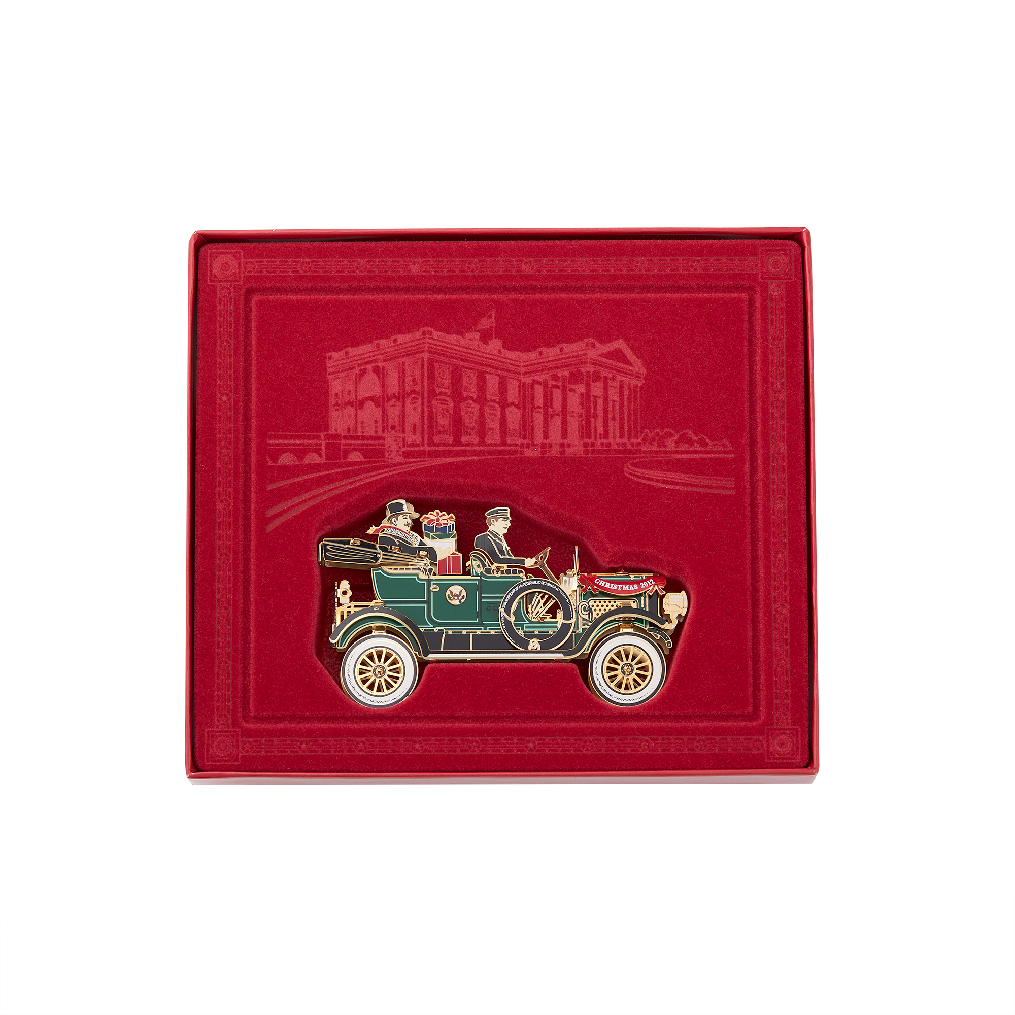 2012 White House Christmas Ornament, The First Presidential Automobile-In Box