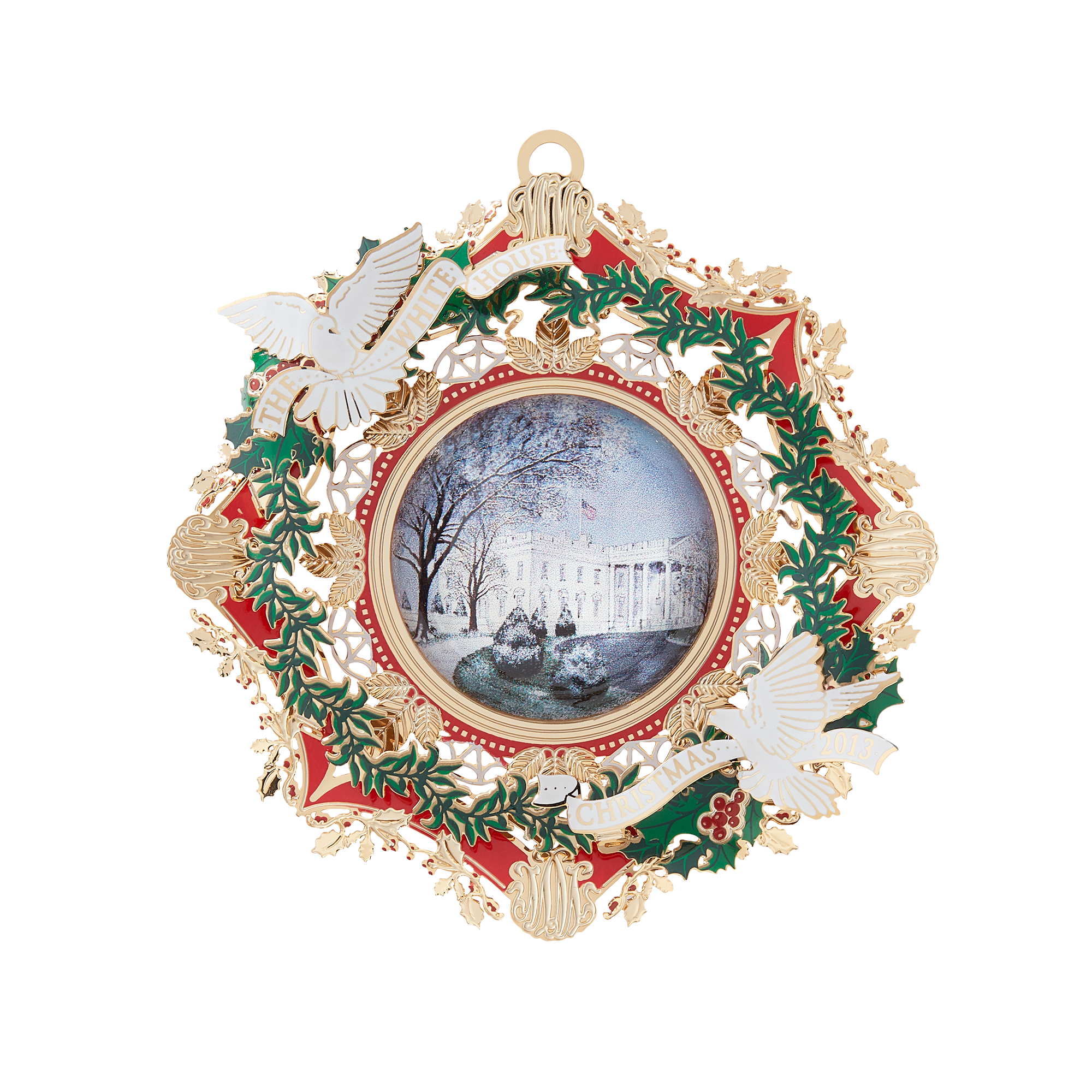 2013 White House Christmas Ornament-The American Elm Tree-Alternate Front