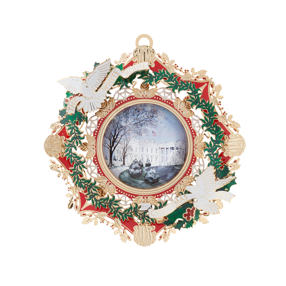 2013 White House Christmas Ornament-The American Elm Tree-Alternate Front