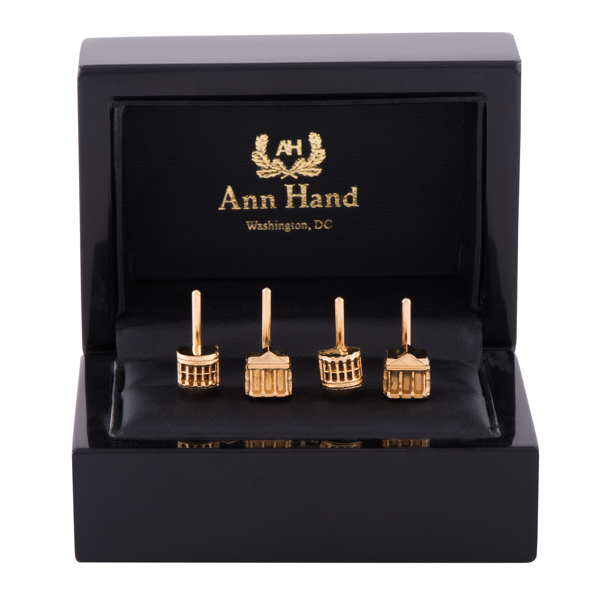 Gold Vermeil White House Tuxedo Studs-In Box