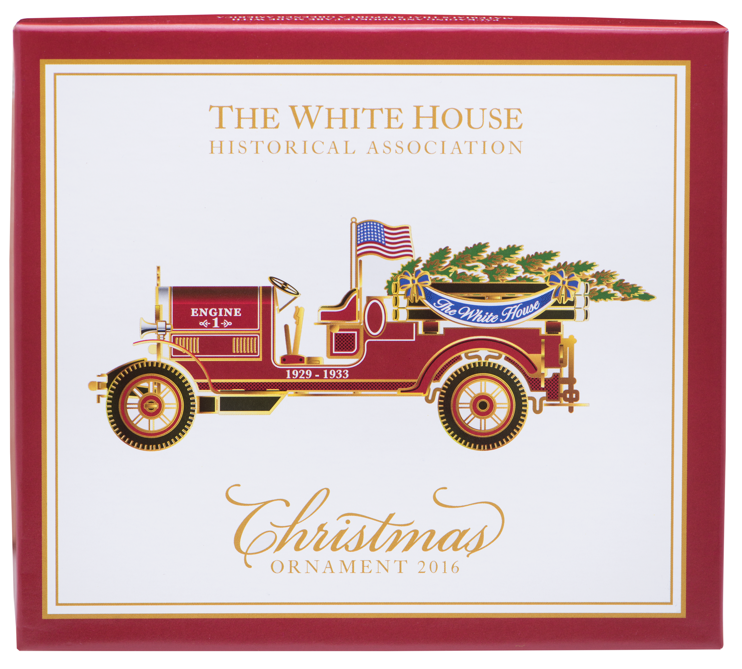 2016 White House Christmas Ornament-Box with Lid