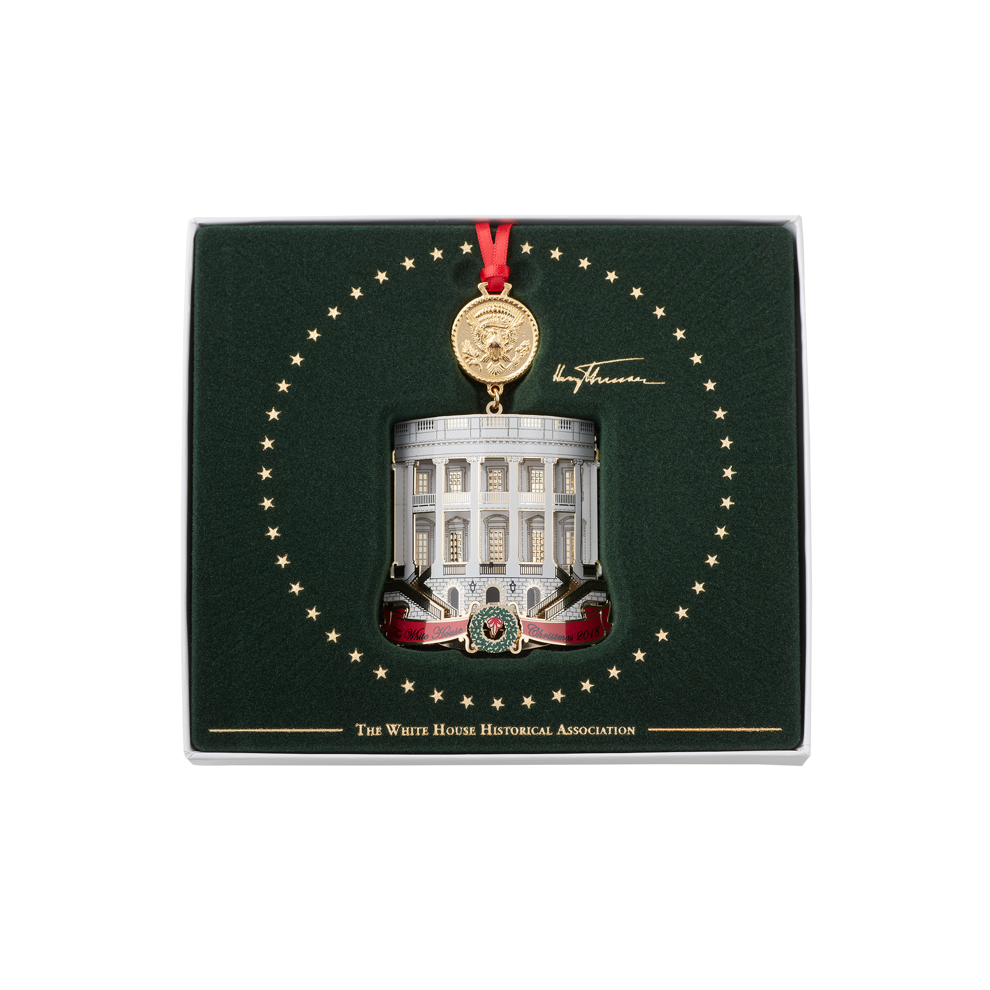 Official 2018 White House Christmas Ornament-Inside Box
