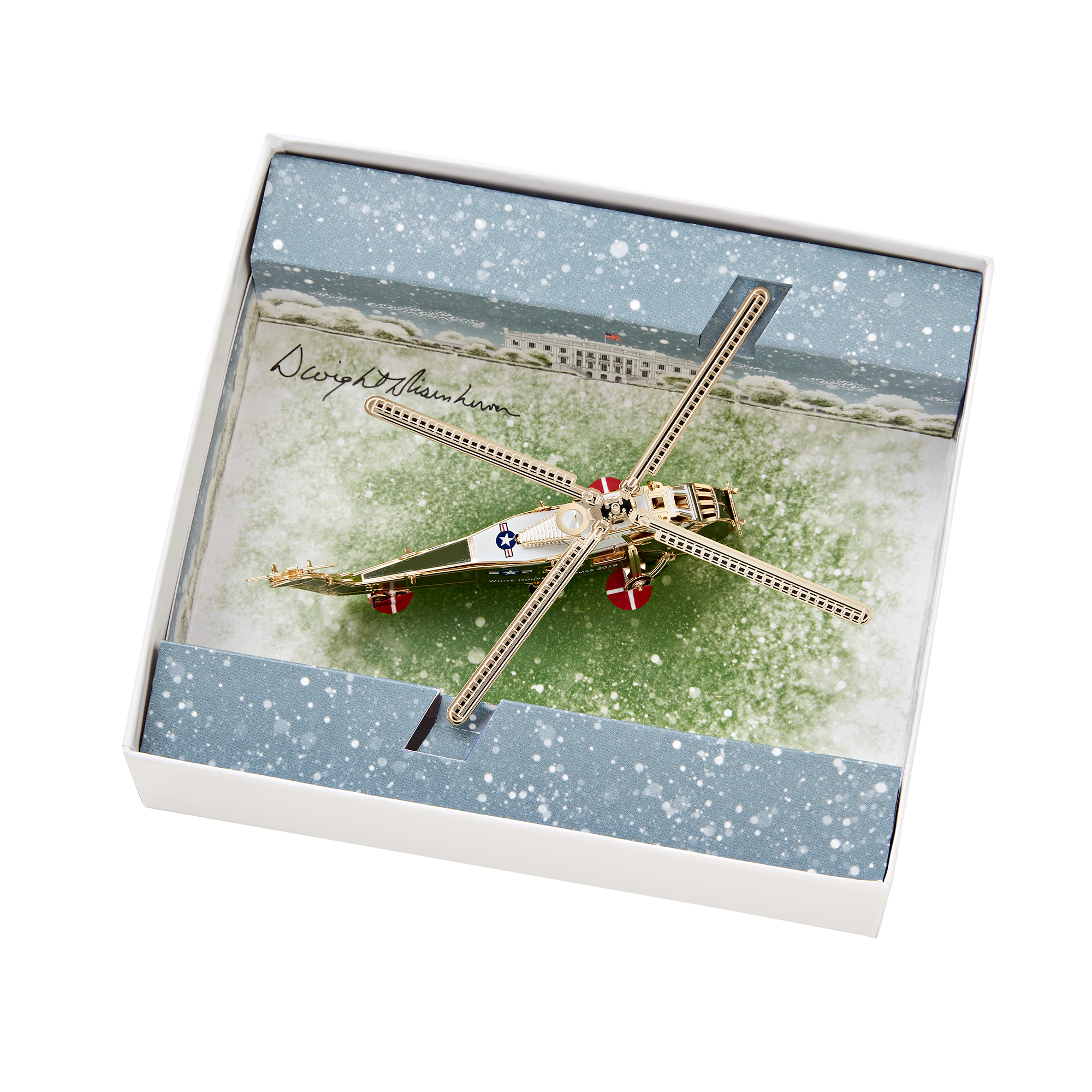 Official 2019 White House Christmas Ornament-helicopter-boxed