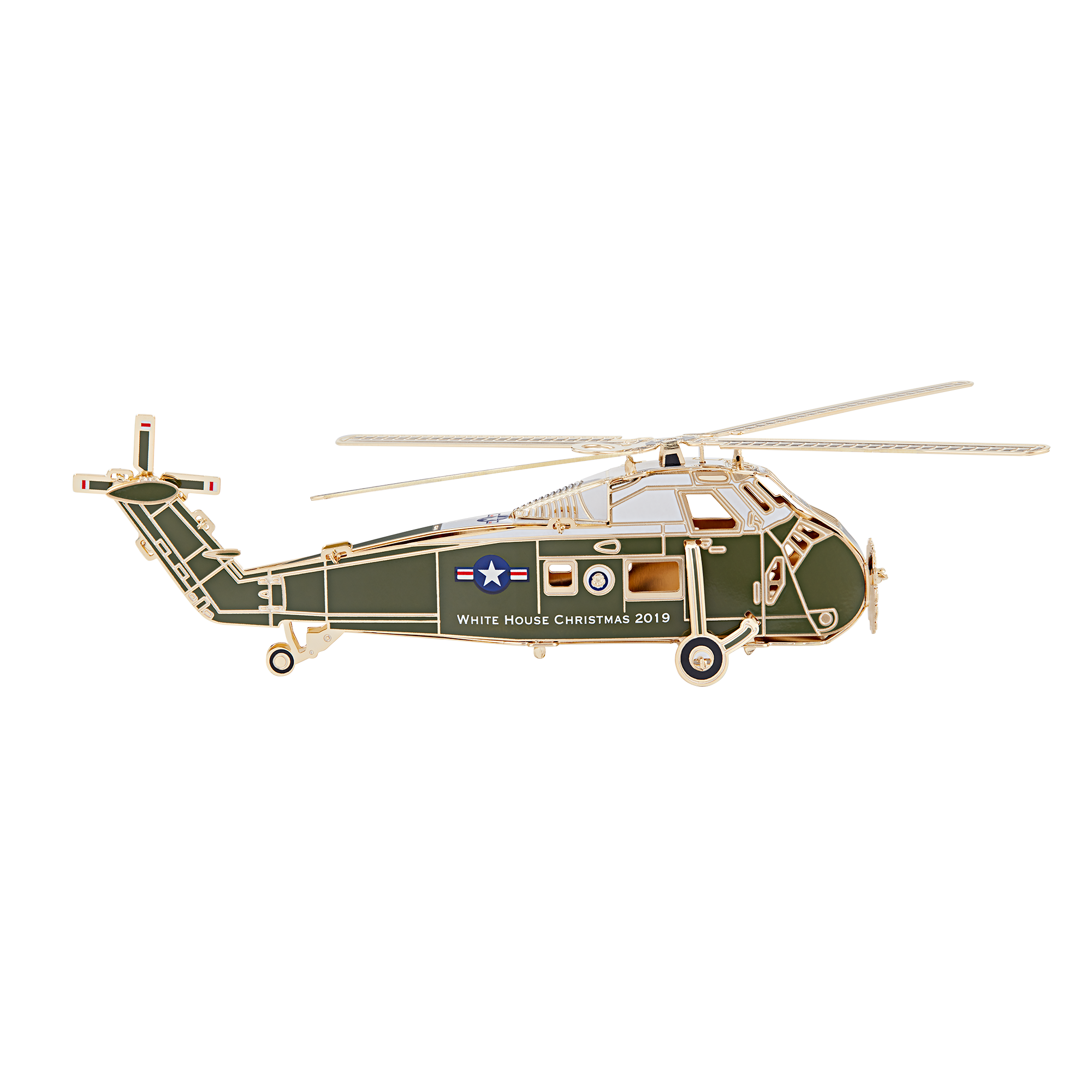 Official 2019 White House Christmas Ornament-helicopter
