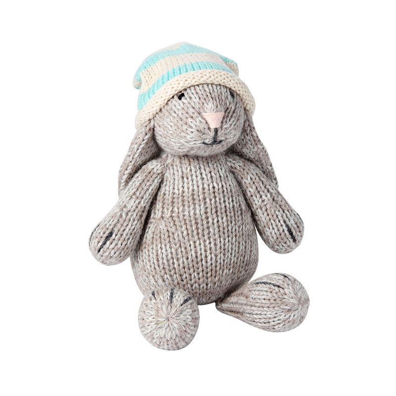 Hand Knitted Gray Bunny
