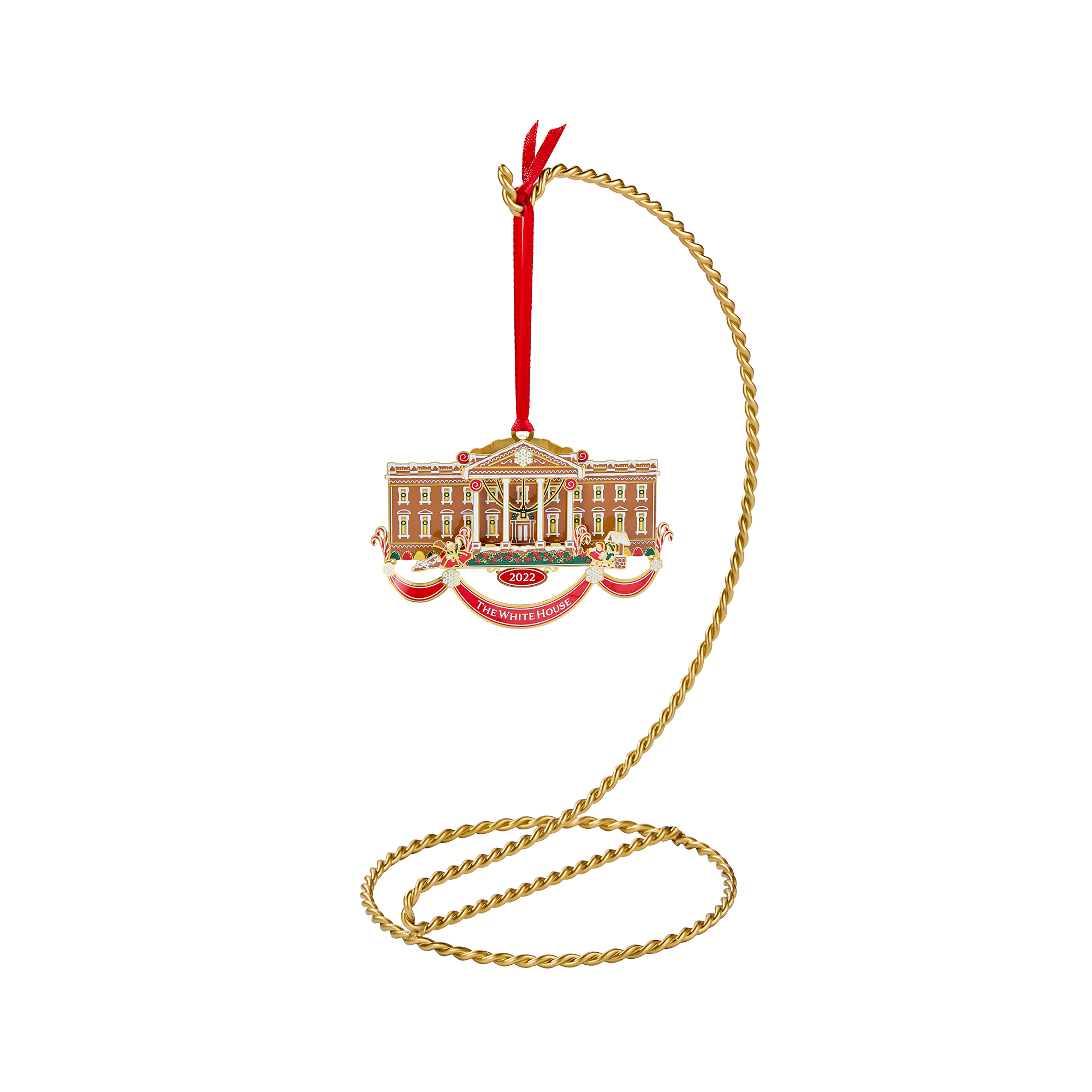 Official 2022 White House Christmas Ornament and Stand, Set