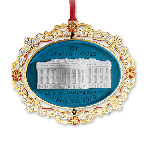 2000 White House Christmas Ornament, 200th Anniversary of the White House-Front