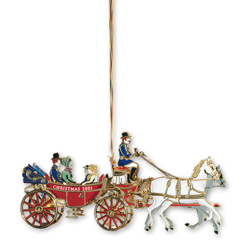 2001 White House Christmas Ornament, A First Family's Carriage Ride