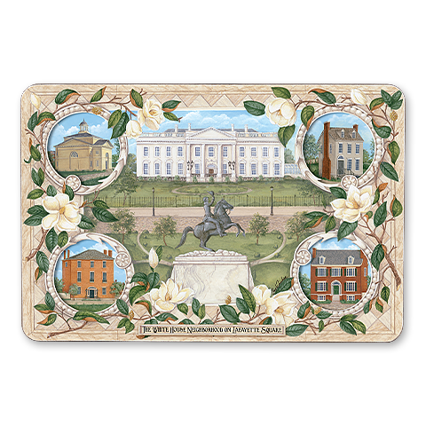 white house four neighborhoods placemat front view