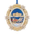 2004 White House Christmas Ornament, A First Family's Sleigh Ride-Front
