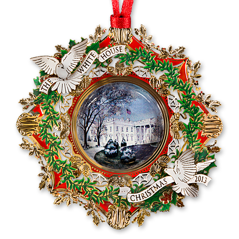 2013 White House Christmas Ornament-The American Elm Tree-Front