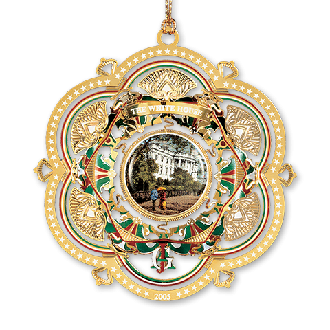 2005 White House Christmas Ornament, The South Façade-Front