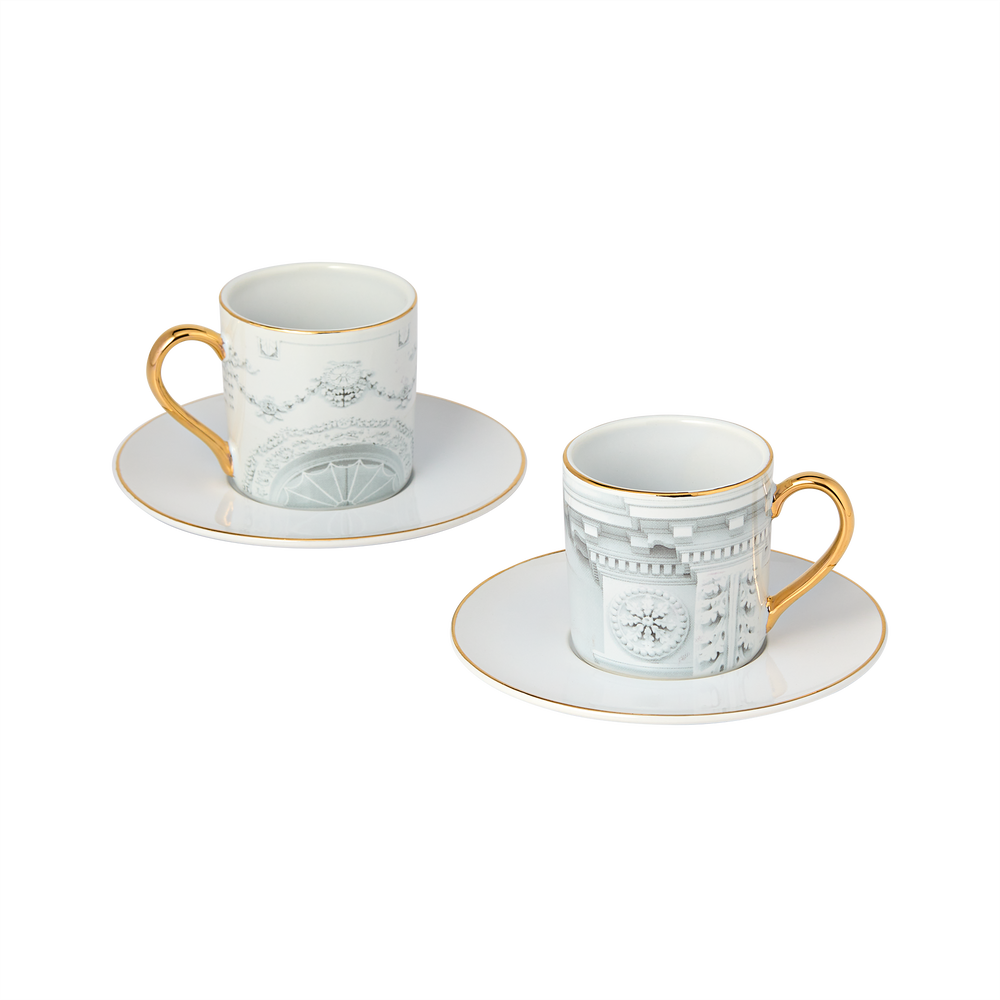 White House Architecture Mugs, Set of Two
