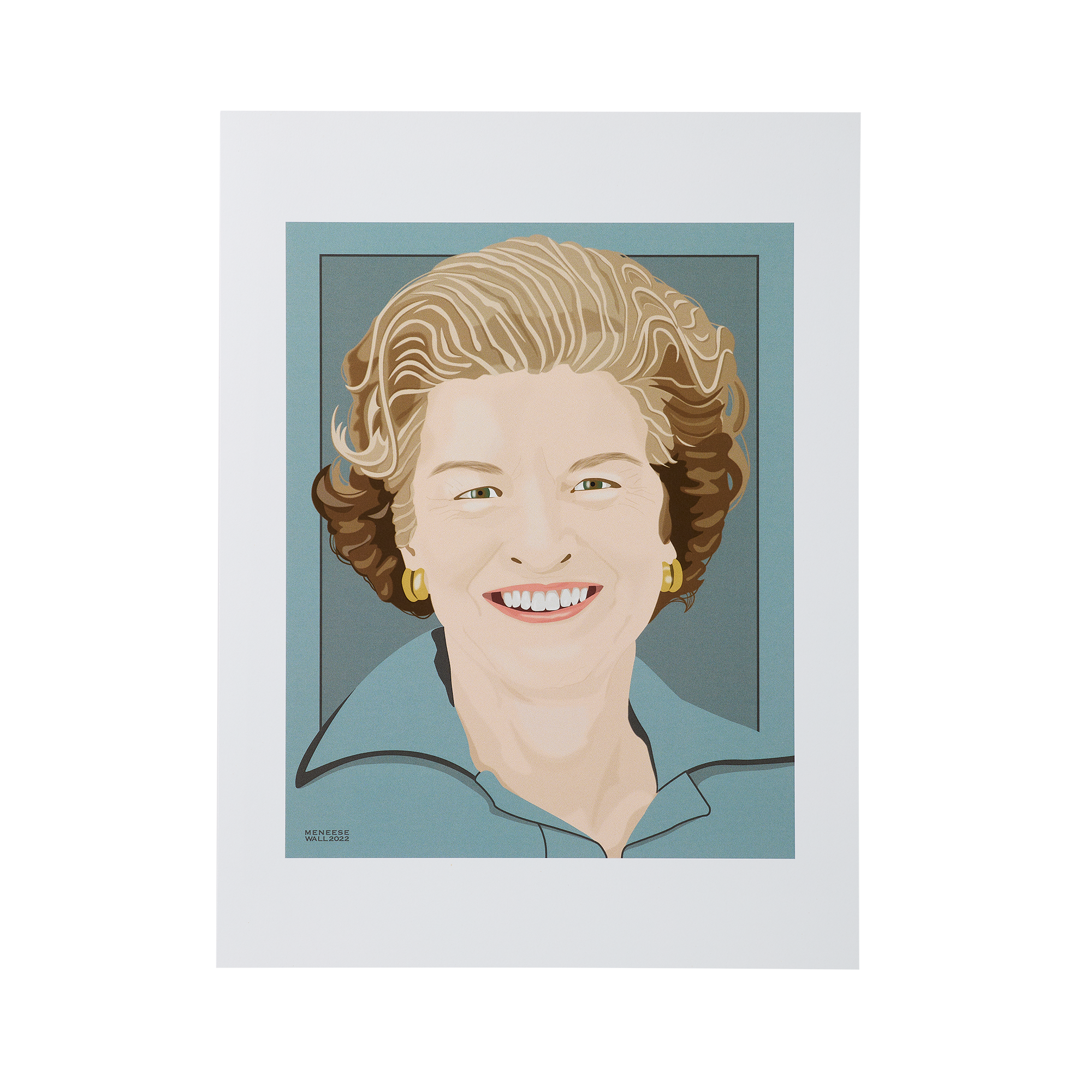 First Lady Portrait Art: Betty Ford Print