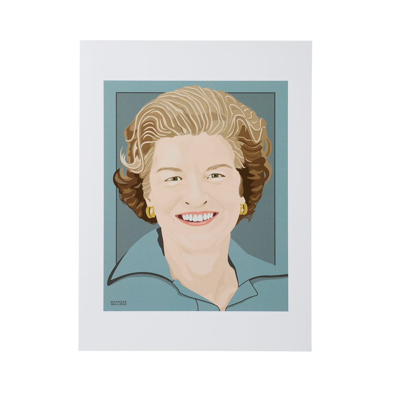 First Lady Portrait Art: Betty Ford Print